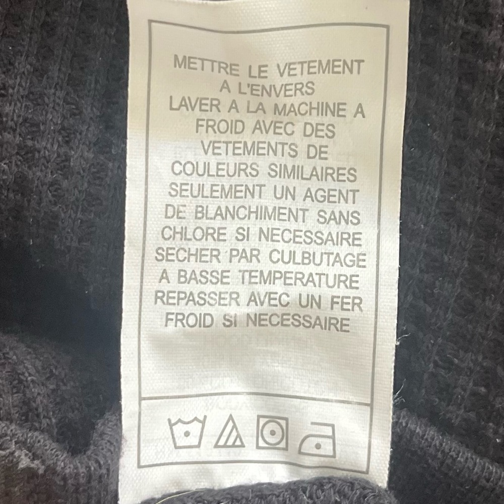 Zine Men's Black Waffle Knit Full-Zip Hoodie Large - Picture 8 of 8